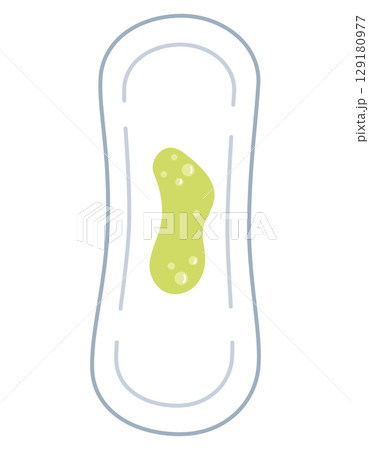 緑っぽい色のおりもの 女性の健康 おりものの色の種類 ナプキン 緑っぽい色のおりもの 女性の健康 おりものの色の種類 ナプキン 129180977