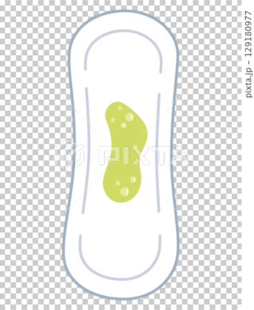 緑っぽい色のおりもの 女性の健康 おりものの色の種類 ナプキン 緑っぽい色のおりもの 女性の健康 おりものの色の種類 ナプキン 129180977