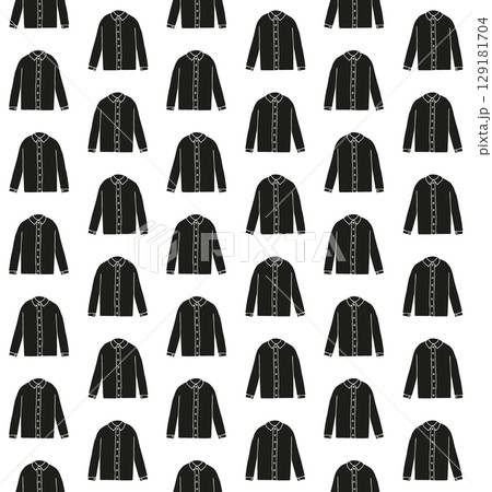 Vector seamless pattern of hand drawn shirt 129181704