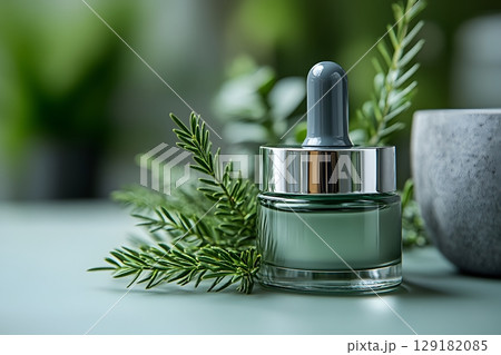Natural Beauty Skincare Product with Herbal Elements for Organic Wellness Generative AI 129182085