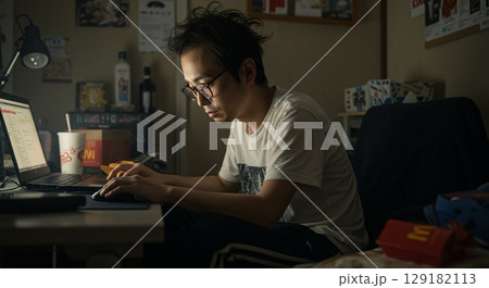 ニート引きこもり男性 ニート引きこもり男性 129182113