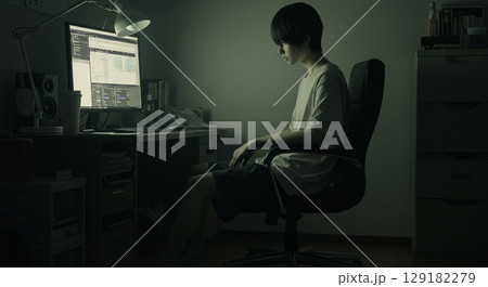 引きこもり男性 引きこもり男性 129182279