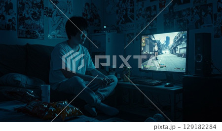 引きこもり男性 引きこもり男性 129182284