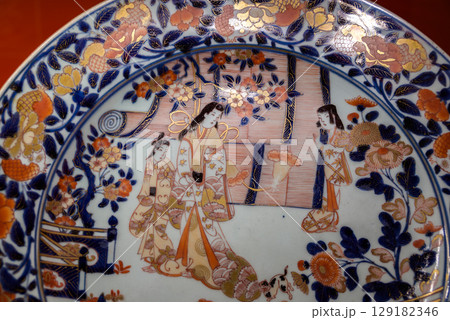 Porcelain exhibition in Munich Residenz, royal palace of Bavaria with large art collection, in Munich, Germany 129182346