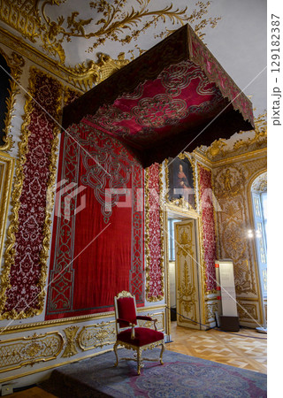 Munich Residenz, former royal palace of the Wittelsbach monarchs of Bavaria, with large art collection, in Munich, Germany 129182387