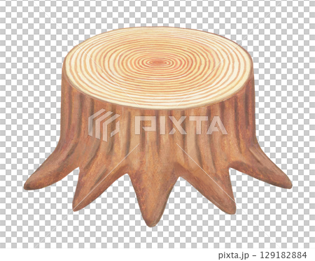 Stump illustration Stump illustration 129182884