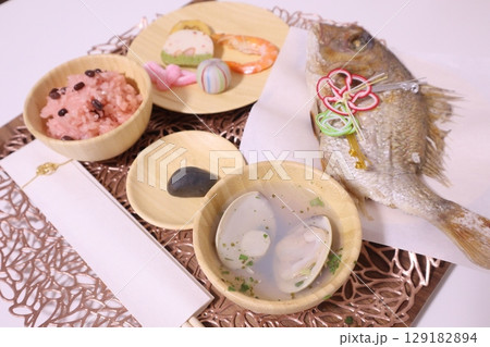 自宅でお食い初めお祝い 自宅でお食い初めお祝い 129182894