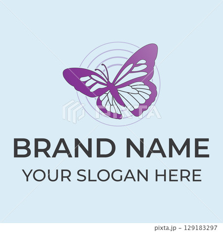 Elegant Butterfly Logo 129183297