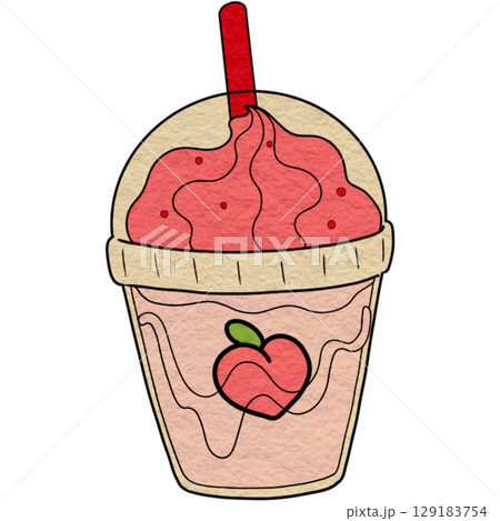 peach smoothie 129183754