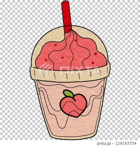 peach smoothie 129183754