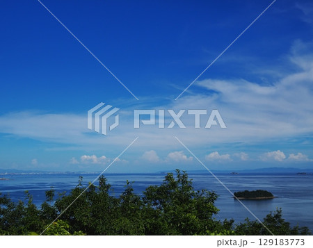 万葉の岬から見る2025年夏の播磨灘の眺望 129183773