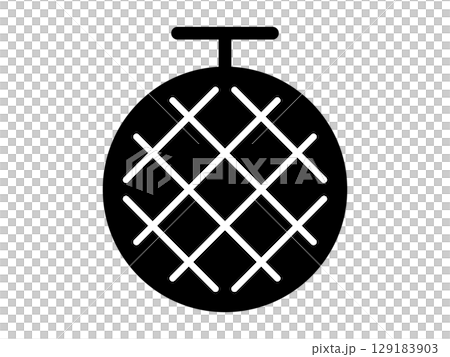 メロンのアイコン　モノトーン 129183903