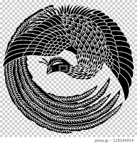 家紋です。飛び鳳凰の丸と言います。 129184054