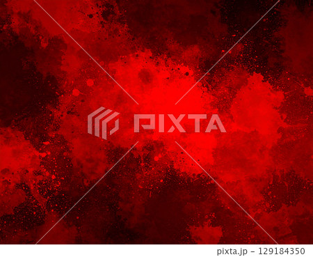 不安なイメージの赤と黒の血痕のような不気味な背景 129184350