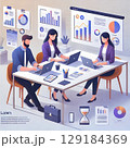 business people working in office 129184369