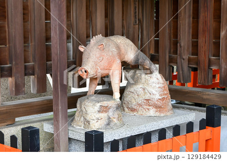 京都 護王神社の狛イノシシ 129184429
