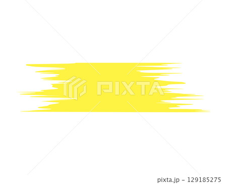 Yellow Brushstroke on White Background for Creative Designs. 129185275