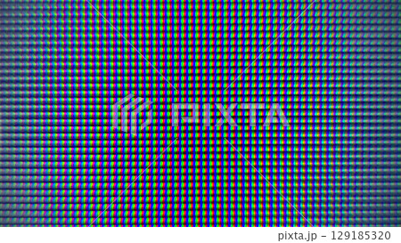 Close-up macro shot of an LCD screen showing individual pixels and RGB subpixels, a digital background. Close-up macro shot of an LCD screen showing individual pixels and RGB subpixels, a digital background. 129185320