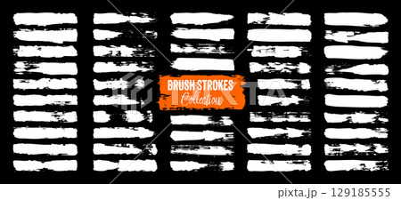 Grunge brush strokes, lines, ink smudges, hand-drawn scribble shapes. Handmade sketchy marks, acrylic stains, charcoal streaks. Paint textures, dry brush effect. Marker underline. Vector illustration Grunge brush strokes, lines, ink smudges, hand-drawn scribble shapes. Handmade sketchy marks, acrylic stains, charcoal streaks. Paint textures, dry brush effect. Marker underline. Vector illustration 129185555