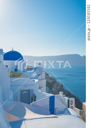 サントリーニ島の美しい風景 129185581