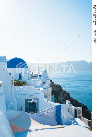 サントリーニ島の美しい風景 129185592