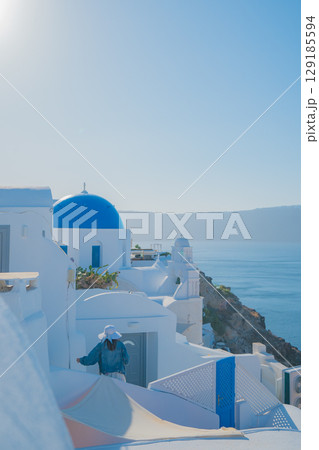 サントリーニ島の美しい風景 129185594