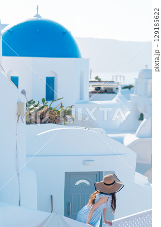 サントリーニ島の美しい風景 129185622