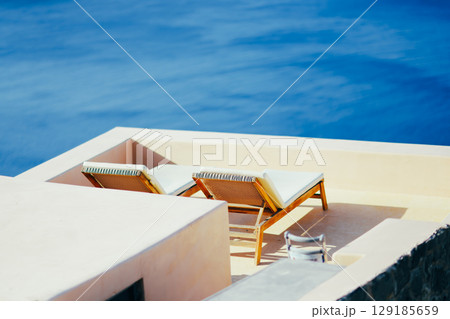 サントリーニ島の美しい風景 129185659