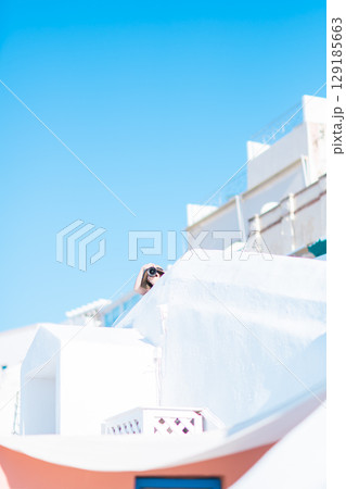 サントリーニ島の美しい風景 129185663