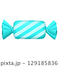 Blue striped halloween wrapped candy 129185836