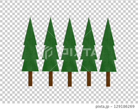 Set of hand drawn tree illustrations Set of hand drawn tree illustrations 129186269
