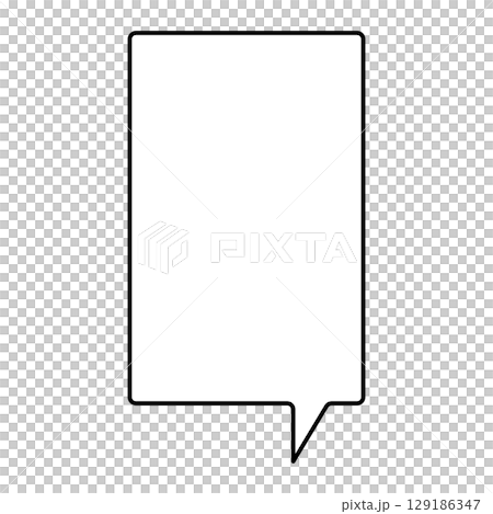 Simple speech bubble illustration, vertical, square Simple speech bubble illustration, vertical, square 129186347