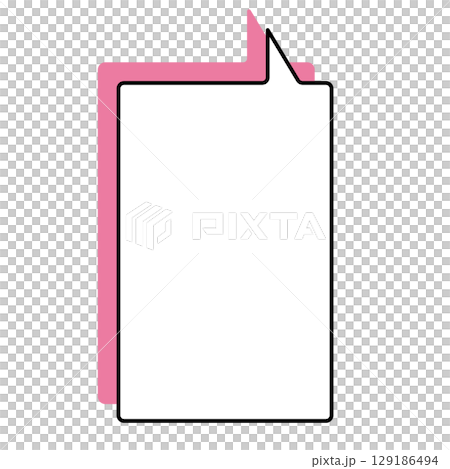 Simple speech bubble illustration, vertical, square 129186494