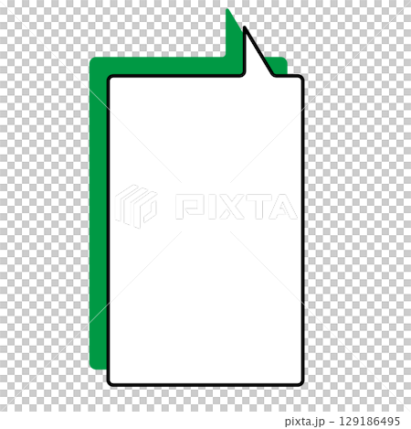 Simple speech bubble illustration, vertical, square Simple speech bubble illustration, vertical, square 129186495