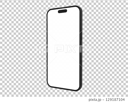 スマートフォンiPhone16の3Dイラストレーション 129187104