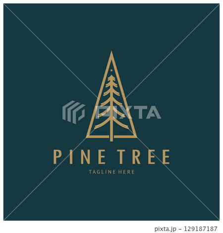 simple pine or fir tree logo,evergreen.for pine forest,adventurers,camping,nature,badges and business.vector simple pine or fir tree logo,evergreen.for pine forest,adventurers,camping,nature,badges and business.vector 129187187