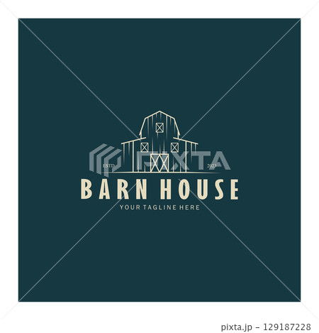 Vintage organic farmhouse or barn,warehouse, rustic barn and animal farmhouse logo design. Vintage organic farmhouse or barn,warehouse, rustic barn and animal farmhouse logo design. 129187228