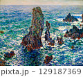 The Pyramides at Port-Coton. Rough Sea. Claude Monet 129187369