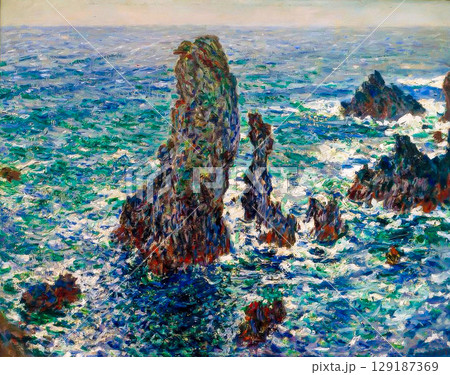 The Pyramides at Port-Coton. Rough Sea. Claude Monet The Pyramides at Port-Coton. Rough Sea. Claude Monet 129187369