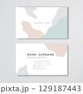 Business card clean pastel design template 129187443