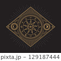 Divine magic occult occultism symbols vector illustration 129187444