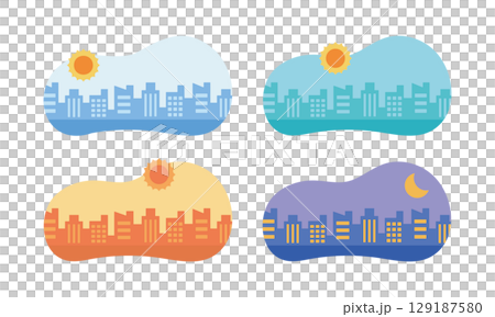 Sky and townscape 129187580