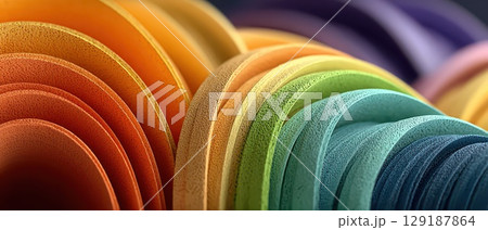 Vibrant textured colorful spirals 129187864