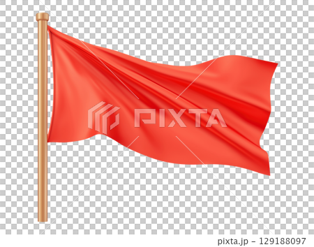 Red Flag Illustration Red Flag Illustration 129188097