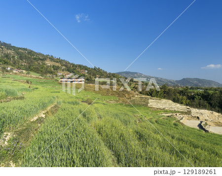ネパール・カトマンズ盆地の農村風景 / Kathmandu Valley, Nepal 129189261