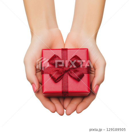 Hands with Gift Box 129189505