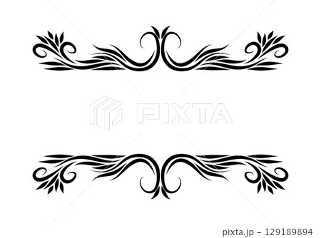 Growing floral element animation. Video clip with alpha channel. 129189894
