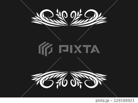 Growing floral element animation. Video clip with alpha channel. 129189921