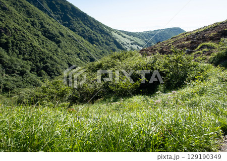 栃木県 那須山 登山道の風景 栃木県 那須山 登山道の風景 129190349