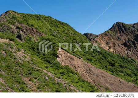 栃木県 那須山 登山道の風景 栃木県 那須山 登山道の風景 129190379
